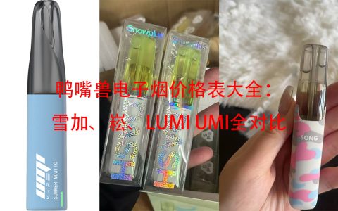 鸭嘴兽电子烟价格表大全：雪加、崧、LUMI UMI全对比
