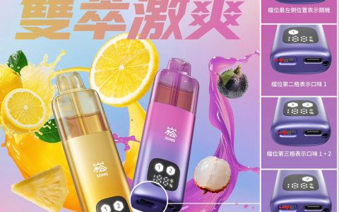 崧A66一次性电子烟介绍：15ml烟油+双口味切换，16000口体验